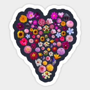 Floral Heart of Flowers Valentines Day Sticker